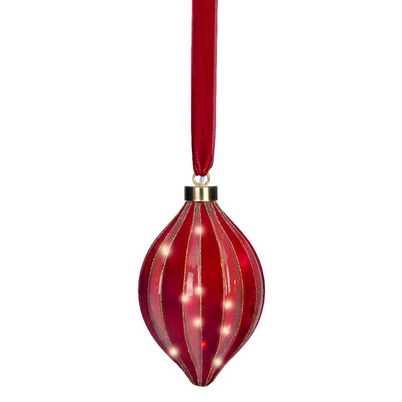 Lumineo Micro LED Hanging Red Olive image 0