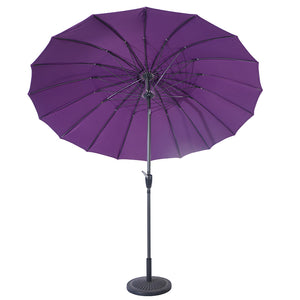 Sturdi 2.7m Shanghai Aluminium Round Crank & Tilt Parasol, Plum image 1