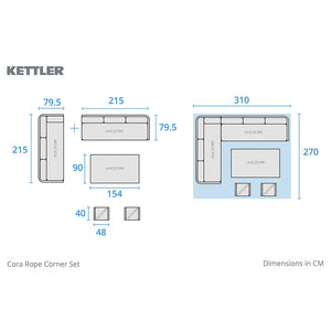 Kettler Cora L-Shape Wooden Corner Set image 13