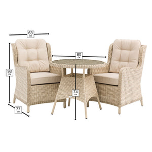 Bramblecrest Somerford Rattan 2 Seat Round Bistro Set image 2
