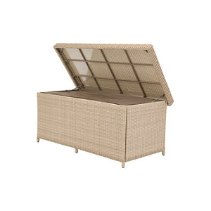 Bramblecrest Somerford Cushion Storage Box in Sandstone Rattan with Liner - Large image 2