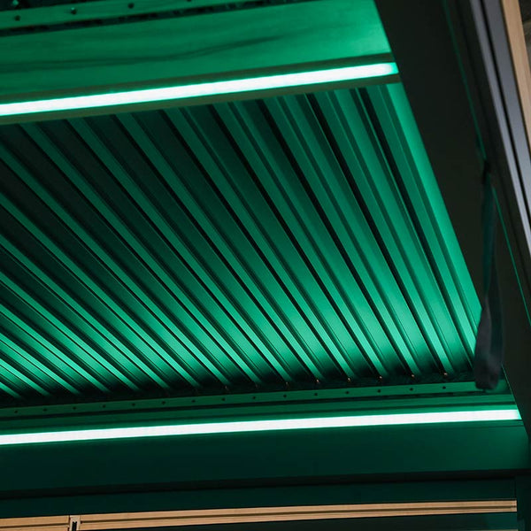 Supremo Belfort Wood Effect Rectangular Pergola with Curtains & LEDs (4m x 3m) image 6