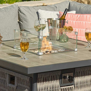 Bramblecrest Mauritius Corner Set with Firepit Table image 1