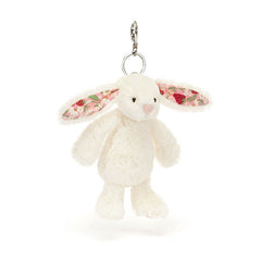 Jellycat Blossom Cream Bunny Bag Charm - Berry image 0