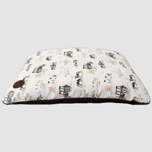 Snug & Cosy Farmyard Dog Lounger Cream image 1
