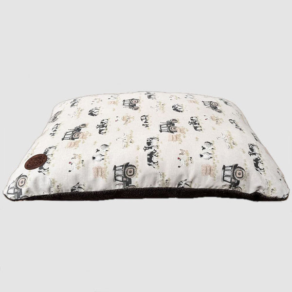 Snug & Cosy Farmyard Dog Lounger Cream image 1