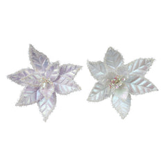 Everlands Polyester Flower Clip with Glitter (Assorted Designs) image 0