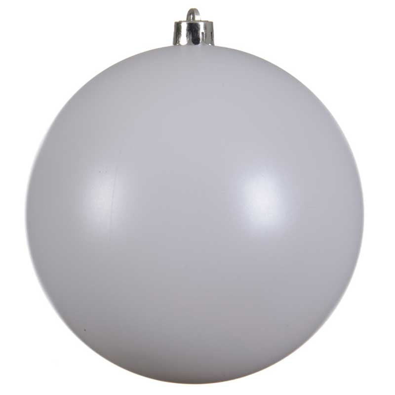 Decoris Large Shatterproof Bauble in Winter White image 0