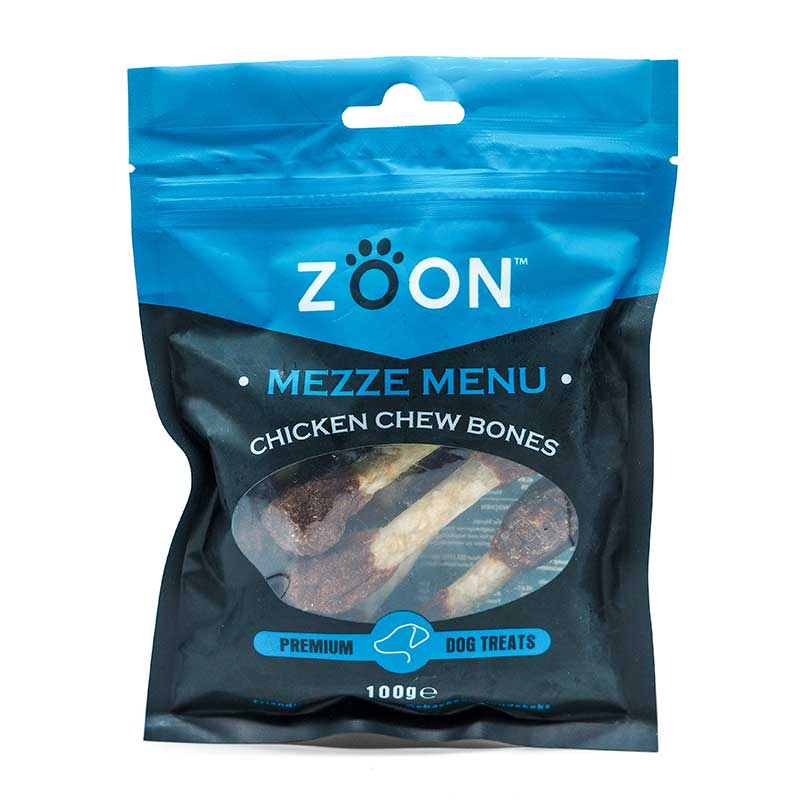 Zoon Mezze Menu Chicken Dog Chew Bones (100g) image 0