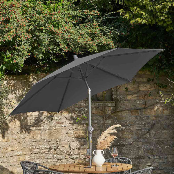 Platinum Riva 2.5m Round Crank & Tilt Parasol - Anthracite image 0