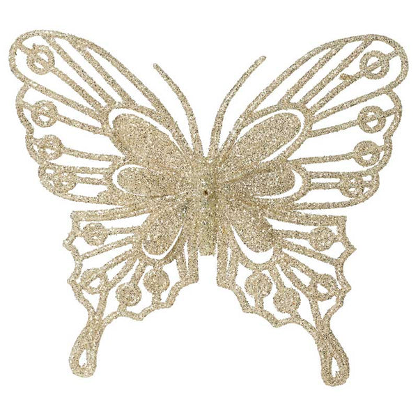 Decoris Glitter Butterfly Clip (Pack of 2) image 0