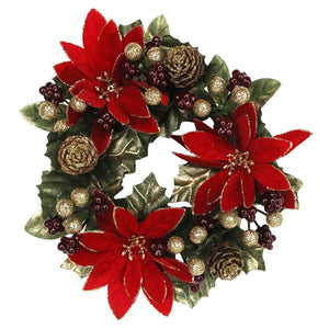 Gisela Graham Poinsettia Candle Ring image 0
