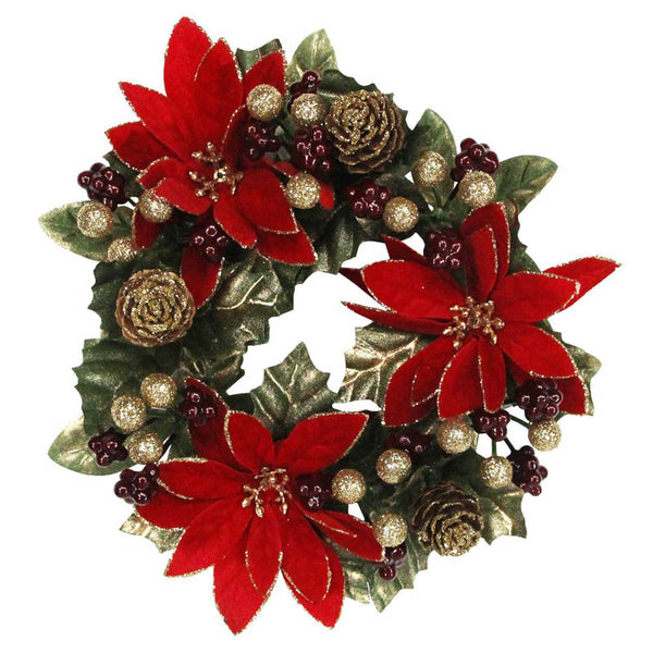 Gisela Graham Poinsettia Candle Ring image 0