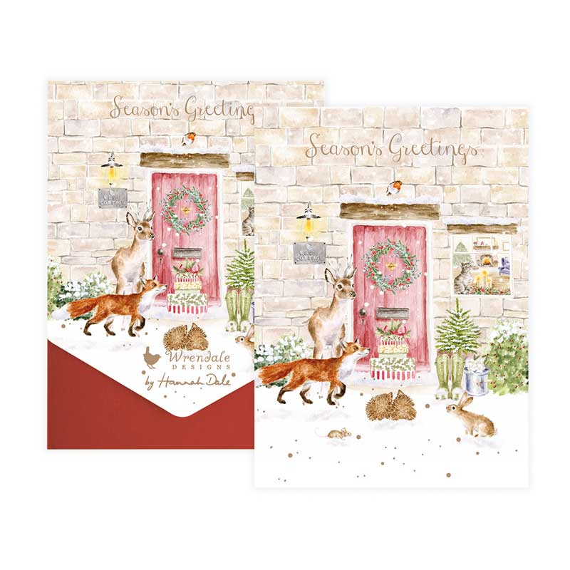 Wrendale Designs Notecard Pack - Christmas Cottage (Pack of 8) image 0