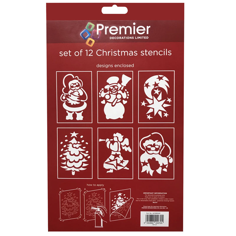 Premier Set of 12 Christmas Stencils image 0
