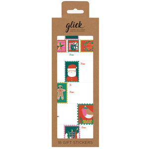 Glick North Pole Stamps Gift Stickers image 0