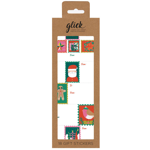 Glick North Pole Stamps Gift Stickers image 0