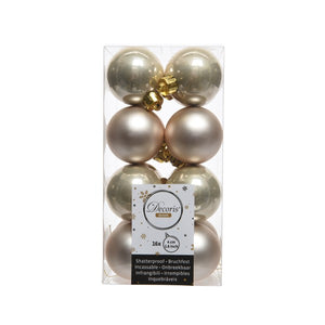 Decoris Shatterproof Baubles in Pearl (Pack of 16) image 0