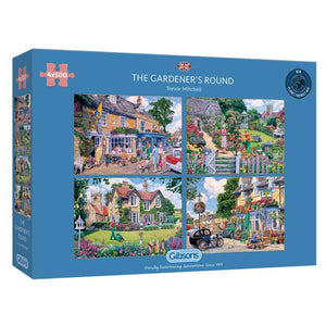 Gibsons The Gardener's Round 4 x 500 Piece Jigsaw Puzzles image 1