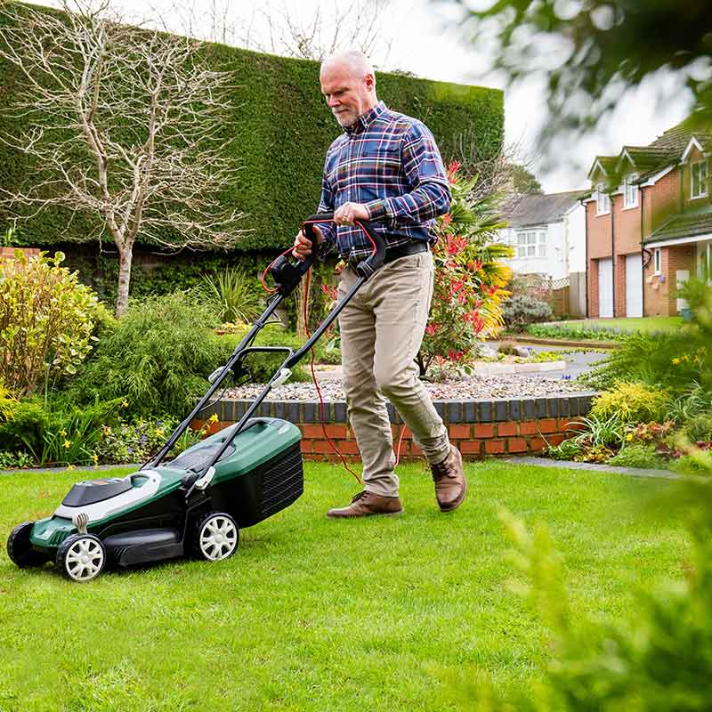 Webb Classic 33cm Electric Rotary Lawn Mower with Rear Roller image 0