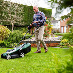 Webb Classic 33cm Electric Rotary Lawn Mower with Rear Roller image 1