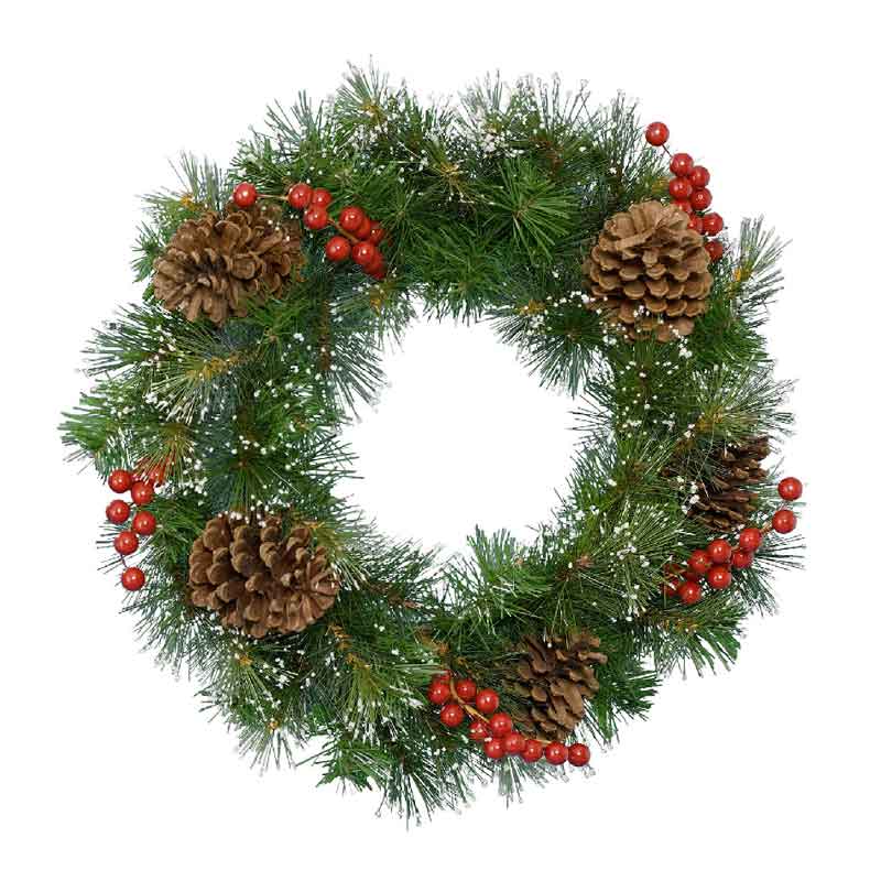 Everlands Ipswich Wreath with Berries & Pinecones image 0