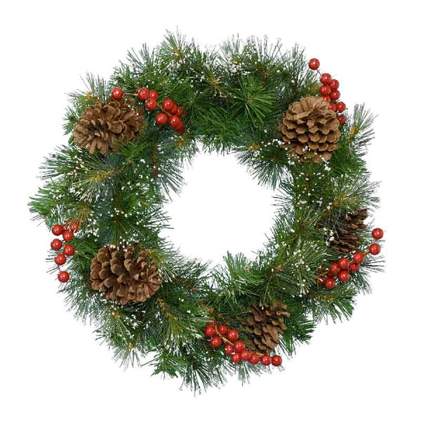 Everlands Ipswich Wreath with Berries & Pinecones image 0