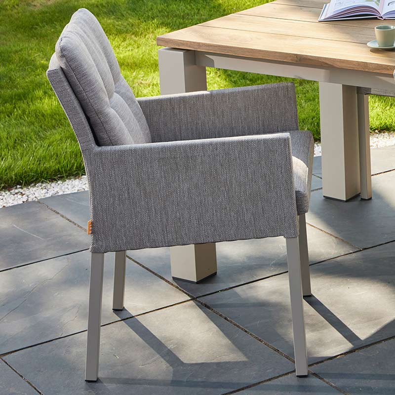LIFE Mixx Rectangular Garden Dining Set with 4 Caribbean Soltex Beige Chairs image 0