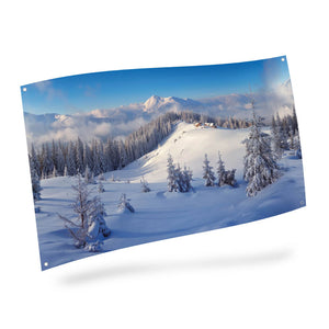 My Village Winter Forest Cloth Background image 0