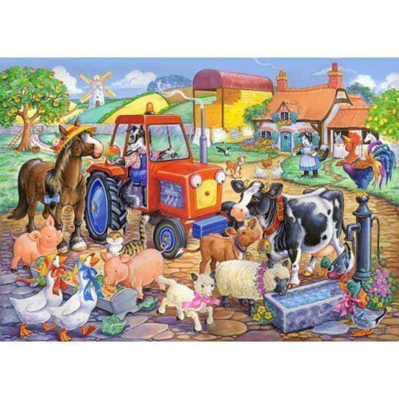 House of Puzzles Kidsjigz Farm Friends 80 Piece Jigsaw Puzzle image 0