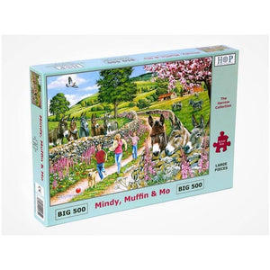 House of Puzzles Mindy, Muffin & Mo Big 500 Piece Jigsaw Puzzle image 1
