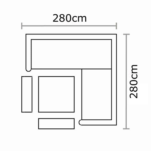 Bramblecrest Zurich Corner Sofa Modular Set in Mocha with Height Adjustable Square Table image 8