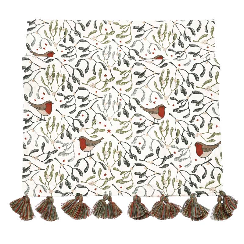 Walton & Co Robin & Mistletoe Table Runner image 0