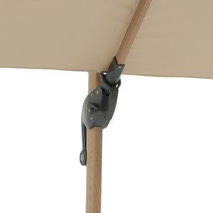 Bramblecrest Chichester 3m x 3m Square Cantilever Wood Effect Parasol in Sand with Granite Base &amp; Cover image 4
