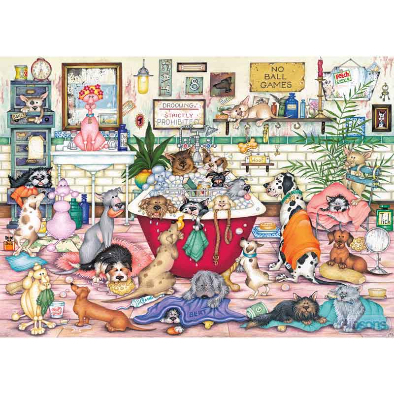 Gibsons Bert's Bath Night 1000 Piece Jigsaw Puzzle image 0