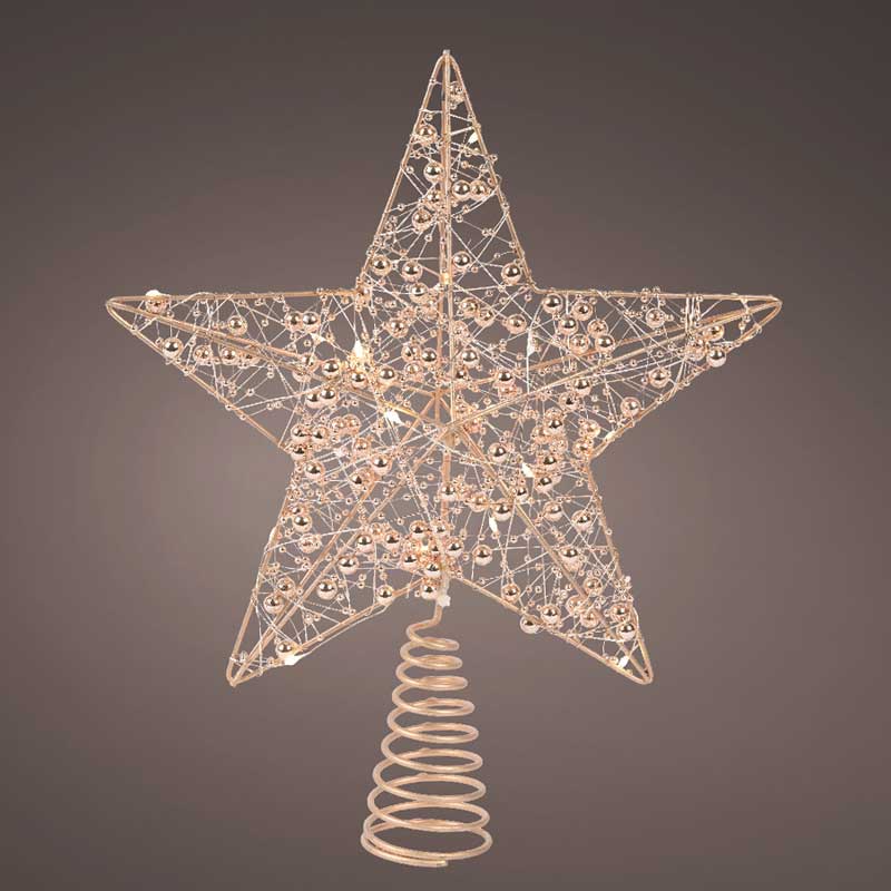 Lumineo LED Gold Star Tree Topper image 0