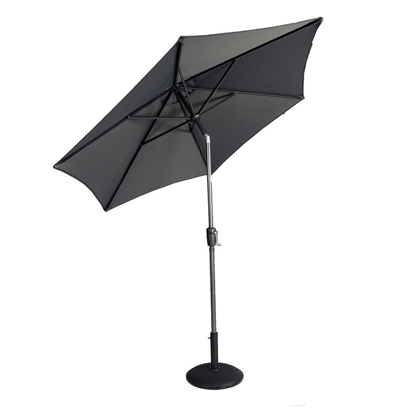 Supremo Riviera 3m Deluxe Crank & Tilt Parasol - Grey