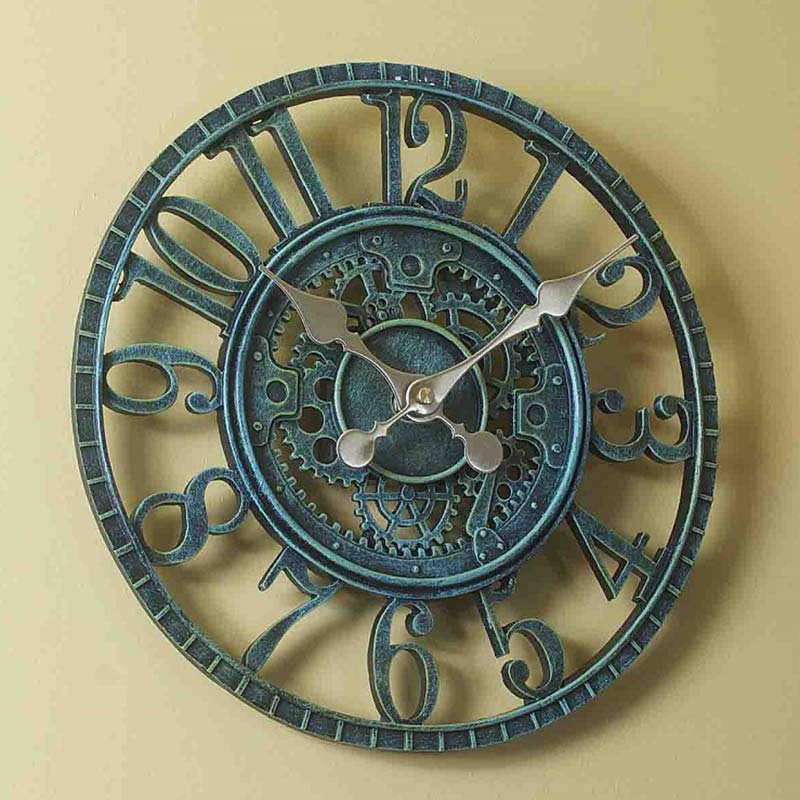 Verdigris Newby Mechanical Wall Clock image 0