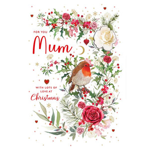 Nigel Quiney Mum Xmas Robin Crescent Christmas Card image 0