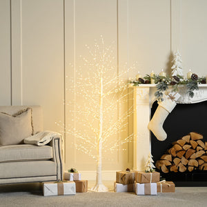 Festive Lit Microdot White Tree image 0