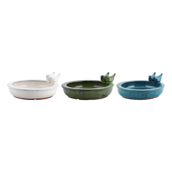 Fallen Fruits Ceramic Round Bird Bath (Assorted Design) image 0