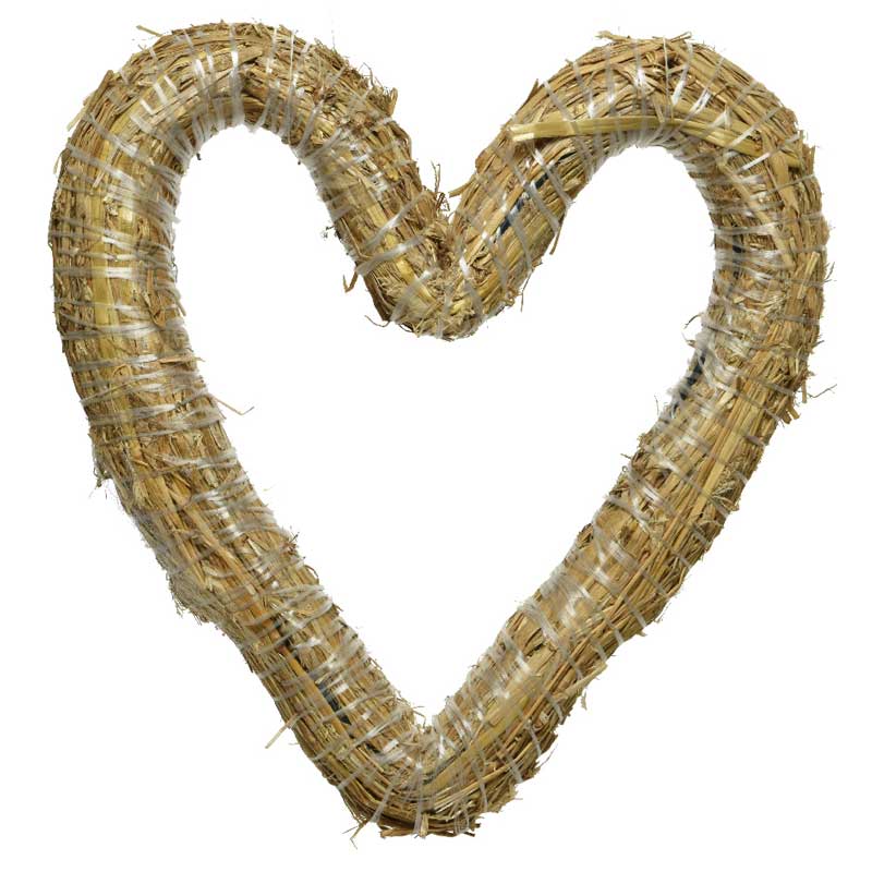 Decoris Heart-Shaped Straw Wreath image 0