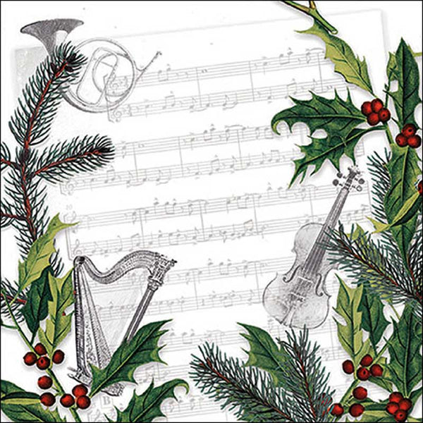 Ambiente Paper Napkins - Christmas Song (Pack of 20) image 0