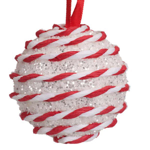 Decoris Foam Bauble with Candy Stripe Twists (Assorted Designs) image 3