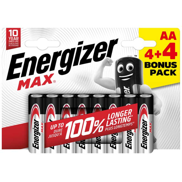 Energizer MAX® Alkaline Batteries - AA (Pack of 8) image 0
