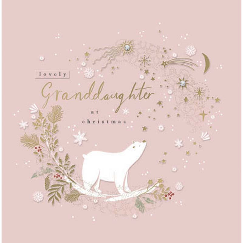 Woodmansterne Polar Bear On A Branch Christmas Card image 0