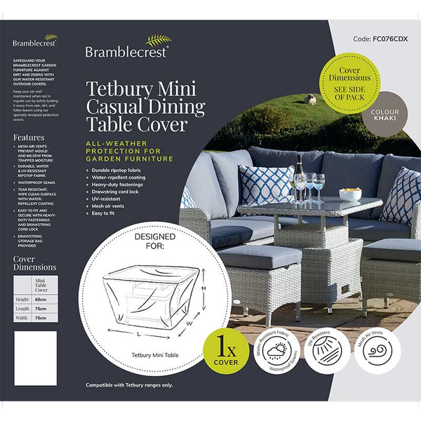 Bramblecrest Cover for Tetbury Rattan Mini Dual Height Table image 1