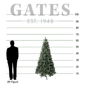 National Tree Shimmery Bristle Artificial Christmas Tree - 6.5ft image 1