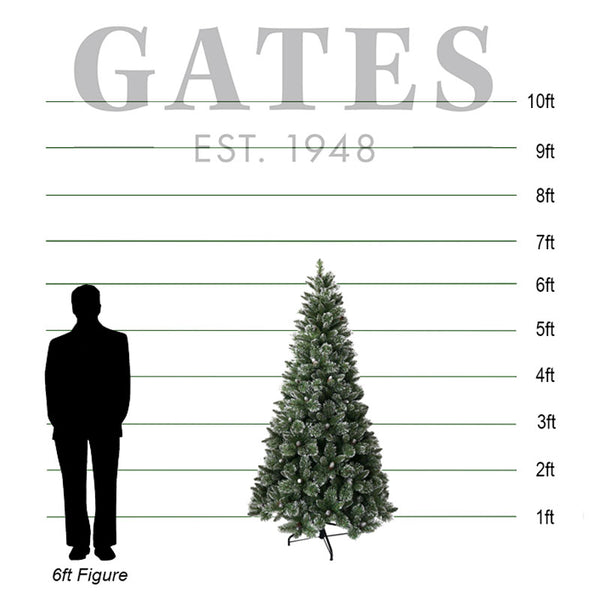 National Tree Shimmery Bristle Artificial Christmas Tree - 6.5ft image 1