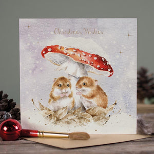 Wrendale Designs Mushroom At The Inn Christmas Card image 0